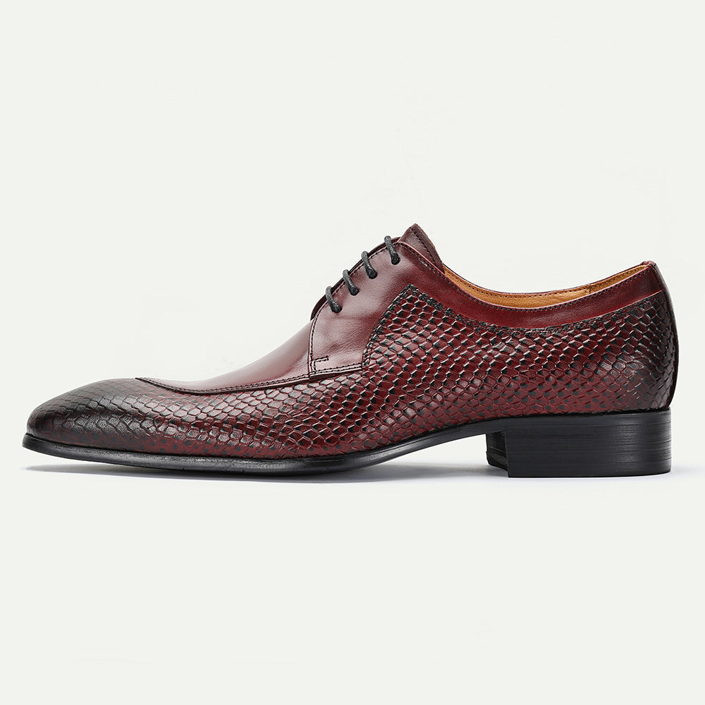 Men's Pointed-Toe Business Casual Leather Shoes – Breathable Dress Shoes for All Seasons