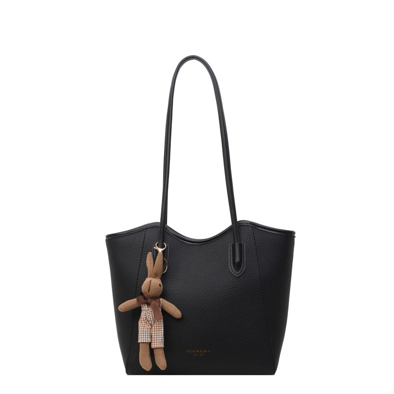 Textured Retro Minimalist Shoulder Bag