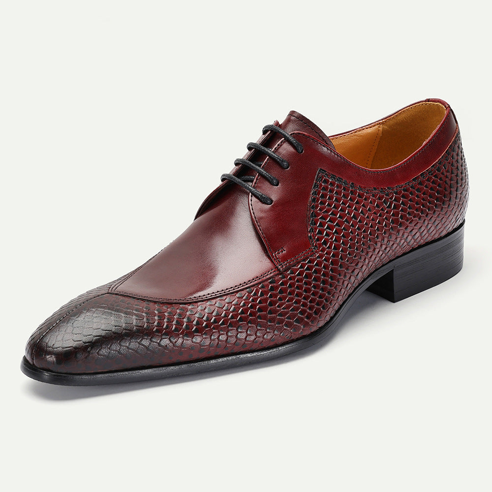 Men's Pointed-Toe Business Casual Leather Shoes – Breathable Dress Shoes for All Seasons