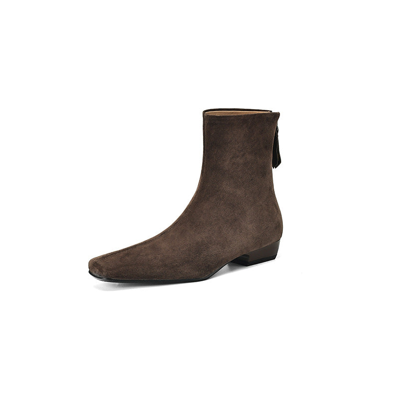Suede Leather Ankle Boots