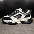 Women's Contrast-Color Lace Sneakers | Synthetic Leather Low-Cut Sport Shoes