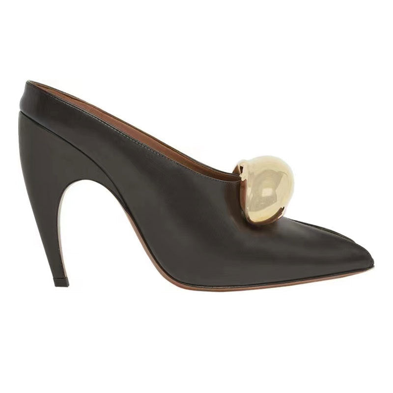 Square Toe Patent Leather High Heel Pumps With Buckle Strap | Women's Dress Shoes