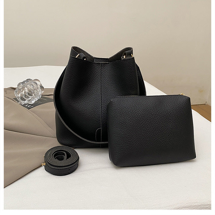 Winter Bucket Bag Set - Minimalist Crossbody Shoulder Bag for Women