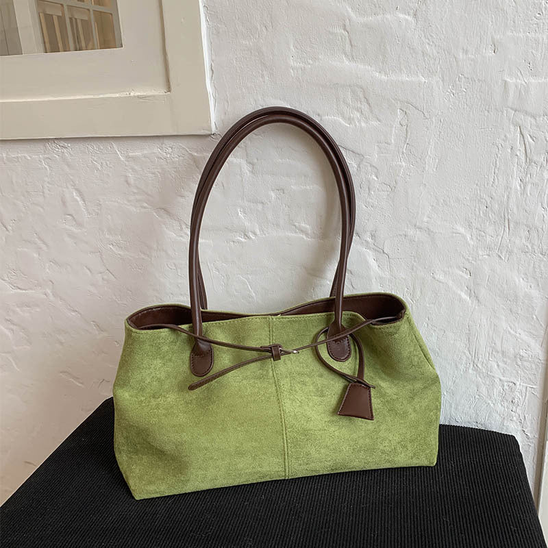 Retro Matte PU Leather Handbag – Urban Minimalist Shoulder Bag for Women
