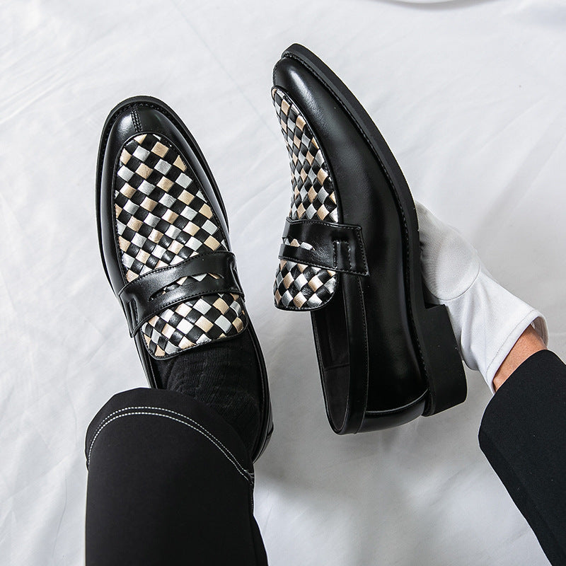 Men's Pointed-Toe Leather Dress Shoes - Business Casual Formal Footwear