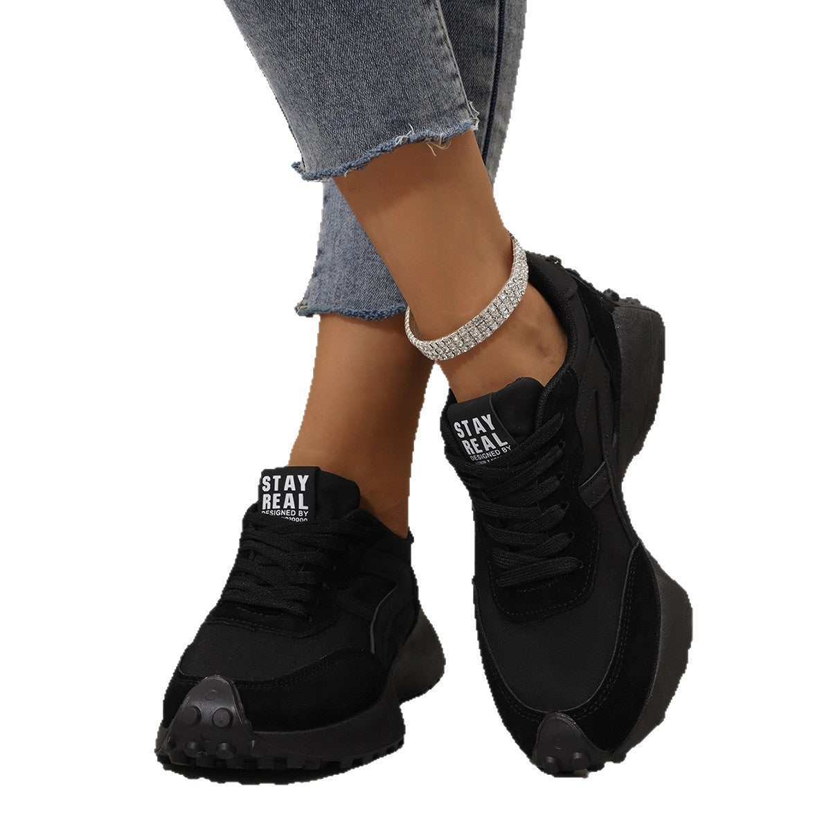 Women's Versatile Lightweight Mesh Sneakers – Breathable Flat Sole Cross-Tie Casual Shoes