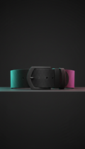 Matte Black Studded Belt