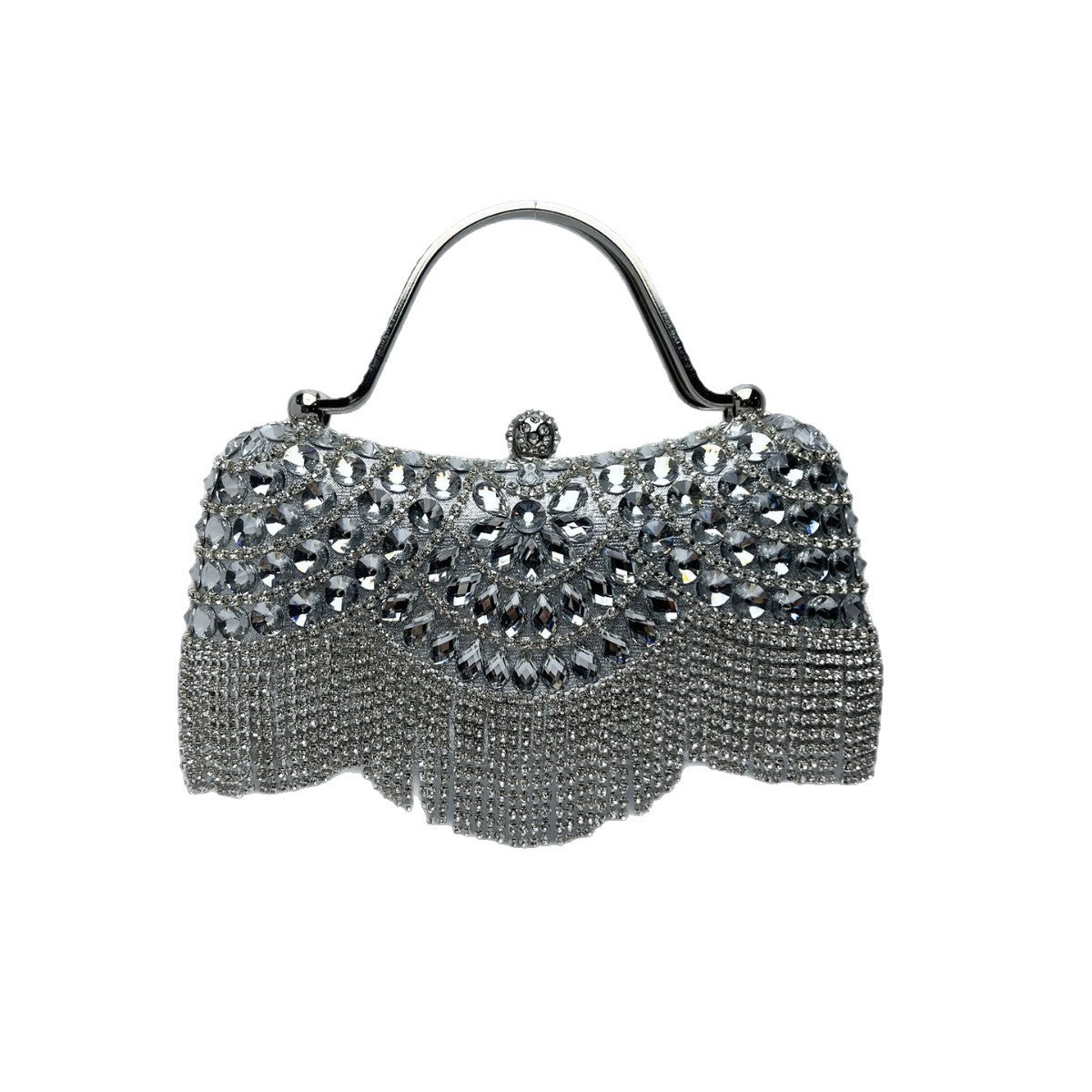 Diamond Tassel Evening Clutch Bag - Crystal Embellished Handbag for Women | Formal Party Purse