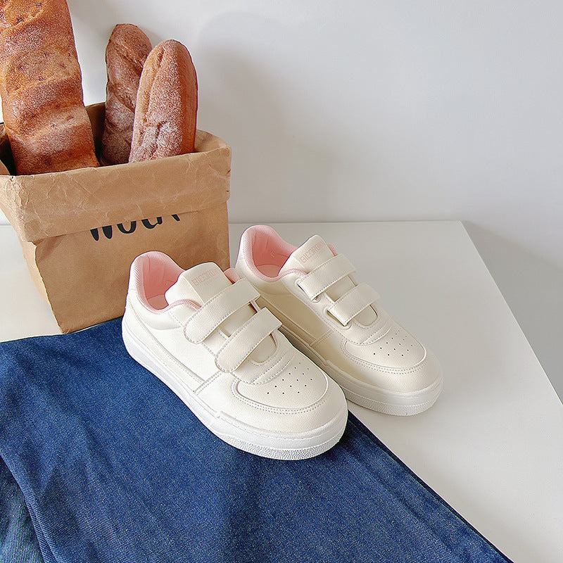 Korean Style Breathable White Sneakers