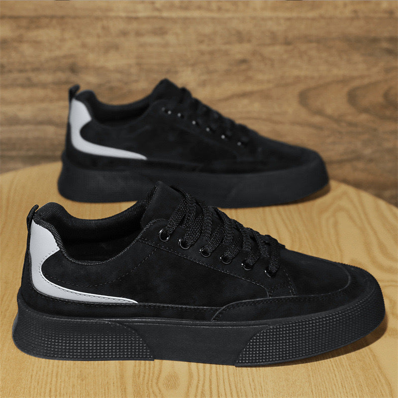 Men's Casual Canvas Sneakers - Soft Sole Color Block Shoes