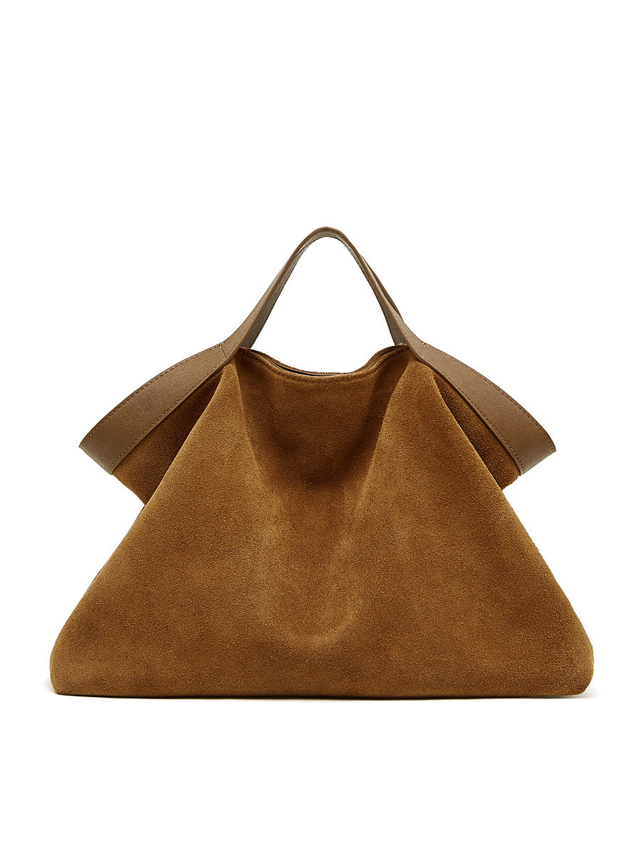 High-Capacity Genuine Leather Commuter Tote Bag