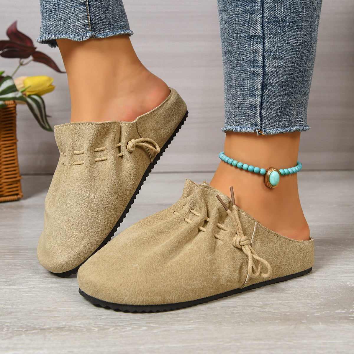 Women's Retro Crisscross Strap Slippers - Casual Minimalist Slip-On Sandals