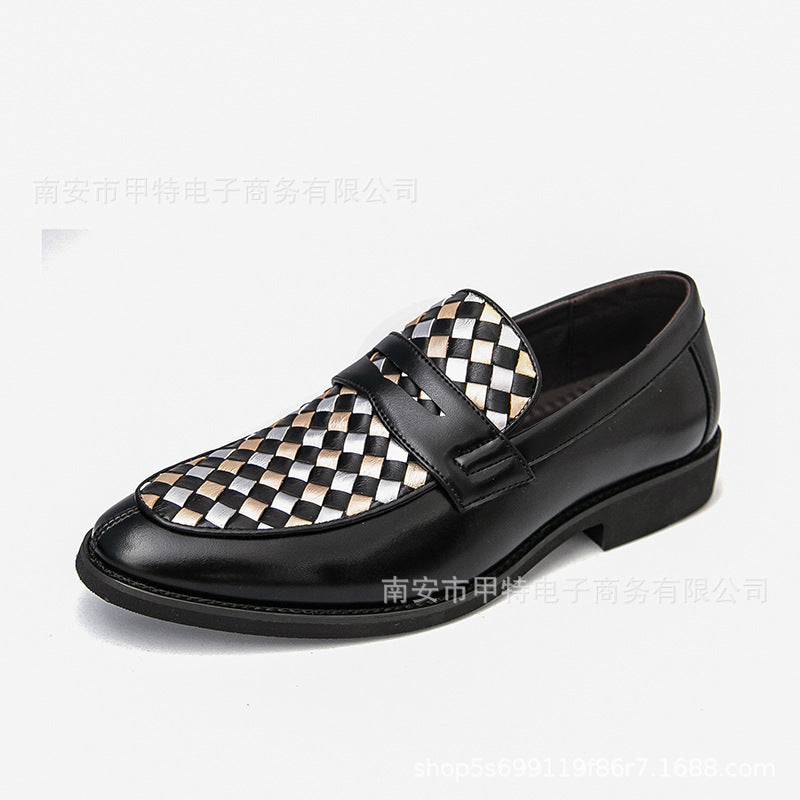 Men's Pointed-Toe Leather Dress Shoes - Business Casual Formal Footwear