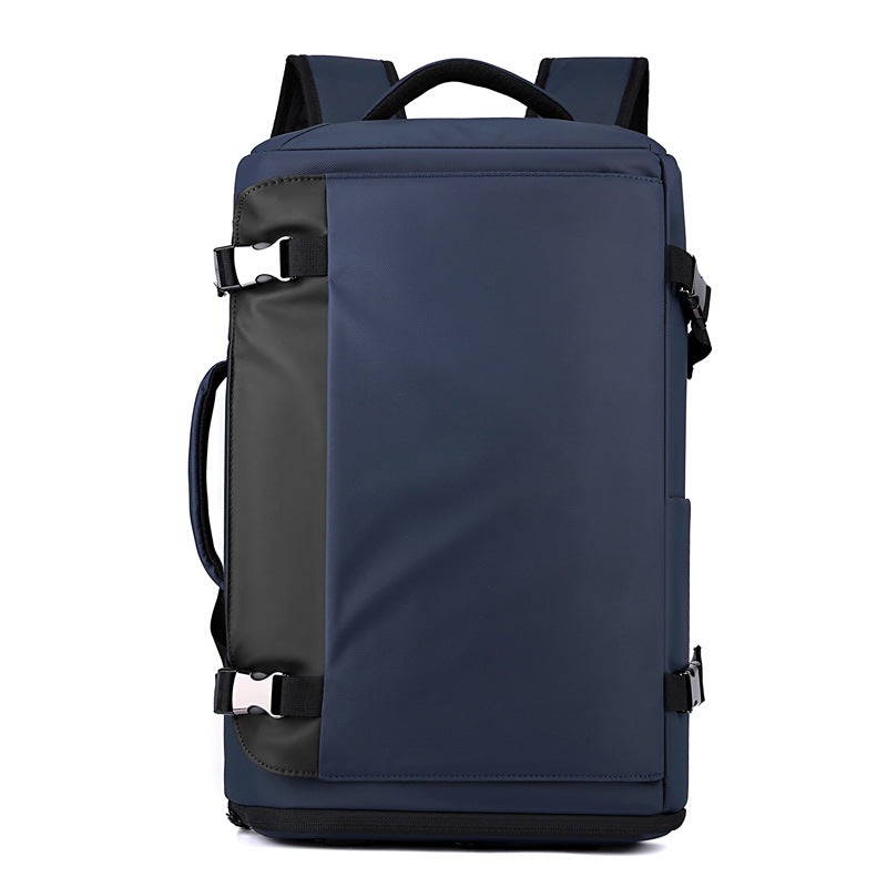 Men's Box-Style Outdoor Nylon Backpack | Business Travel Bag with Air-Cushioned Straps