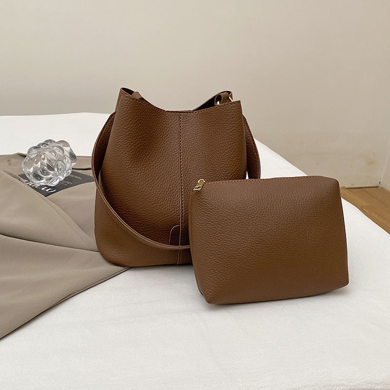 Winter Bucket Bag Set - Minimalist Crossbody Shoulder Bag for Women