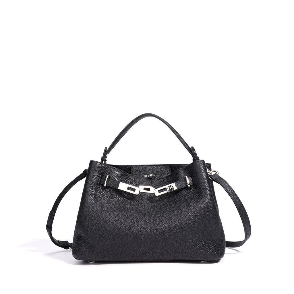 Genuine Leather Crossbody Tote Kelly Bag - Women's Handbag with Double Shoulder Straps
