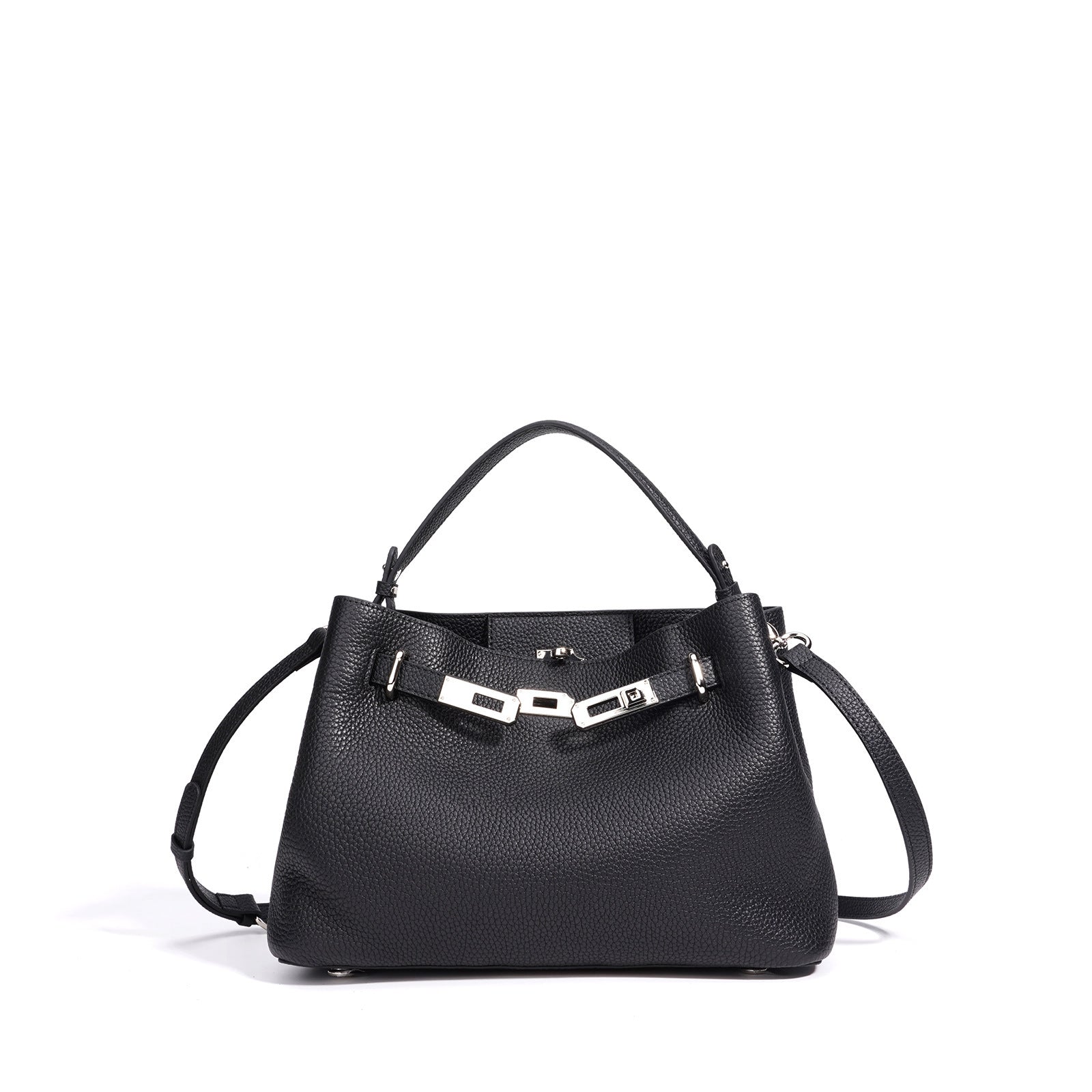 Genuine Leather Crossbody Tote Kelly Bag - Women's Handbag with Double Shoulder Straps