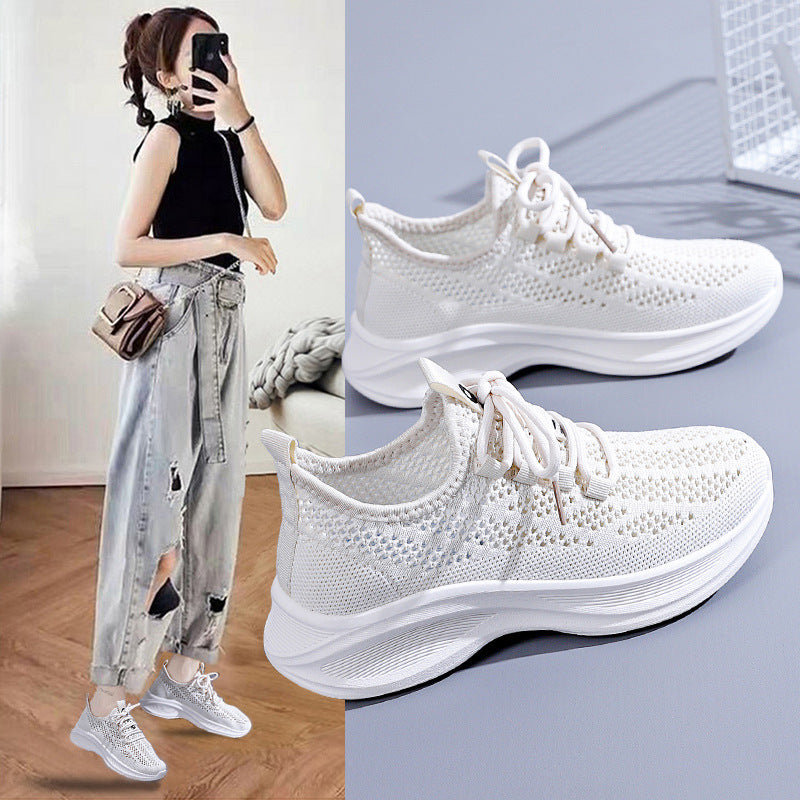Women's Mesh Sneakers - Korean Style Casual Summer Shoes