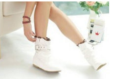 Women's Short Ankle Boots | 3cm Hidden Heel | Plus Sizes | Slip-On PU Leather