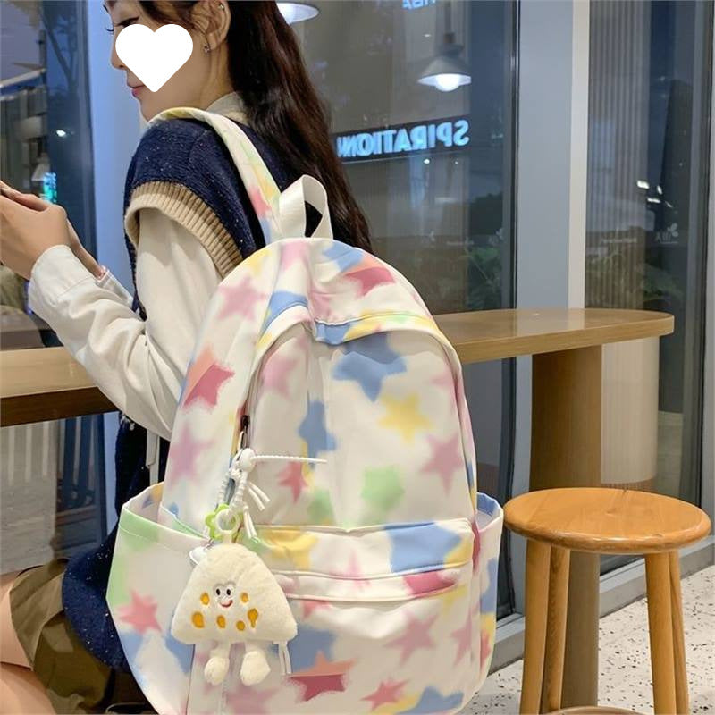 Sweet High-Capacity School Backpack for Girls - Oxford Cloth Student Bag