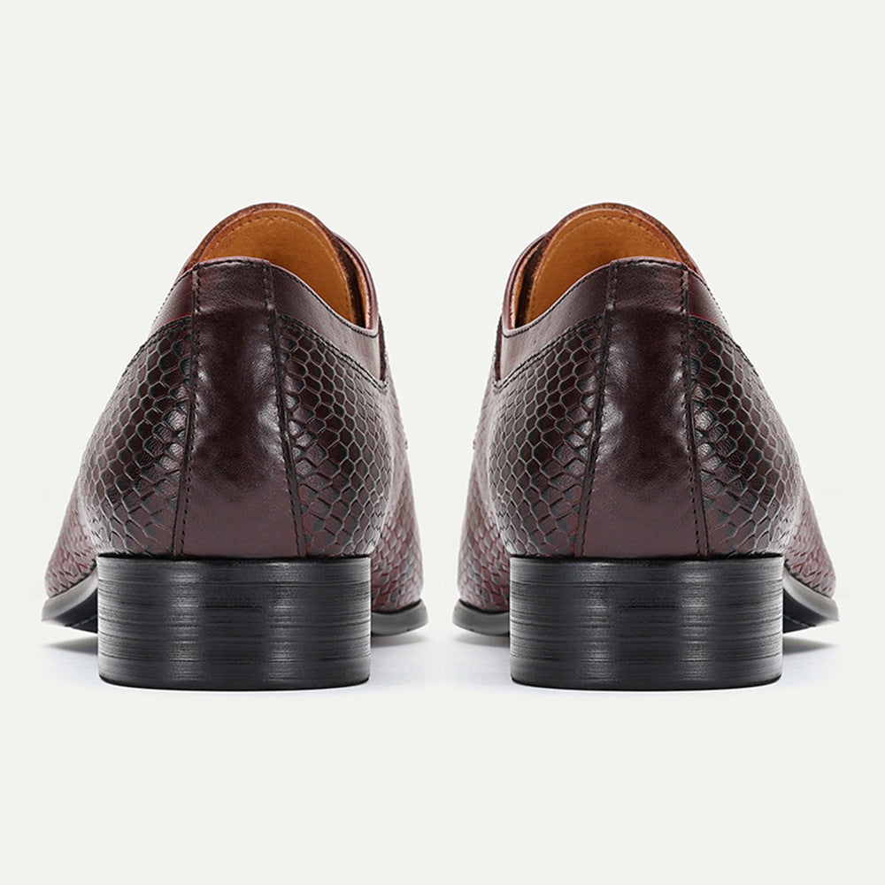 Men's Pointed-Toe Business Casual Leather Shoes – Breathable Dress Shoes for All Seasons