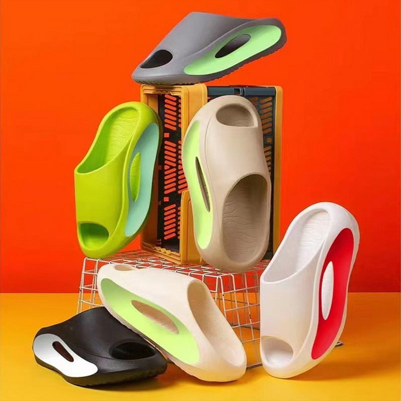 Peep Toe EVA Slippers – Unisex Hollow Sports Beach Slides