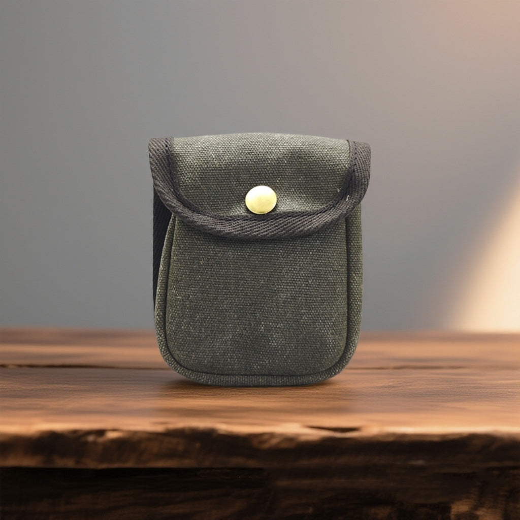 Retro Oil-Waxed Canvas Waist Bag for Men