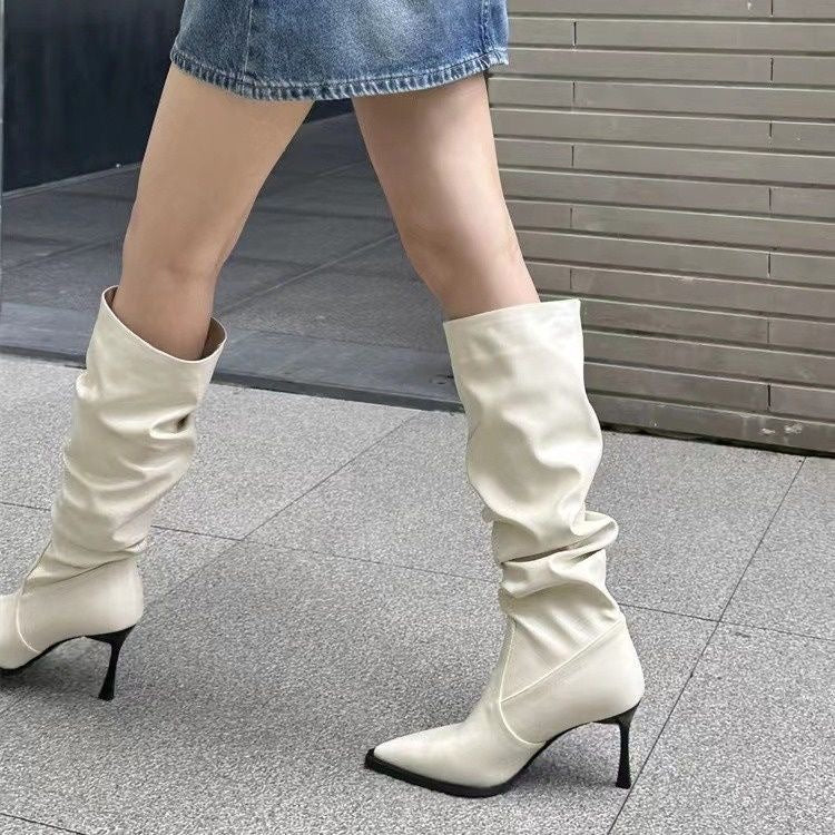 Retro Over-the-Knee Stiletto Boots