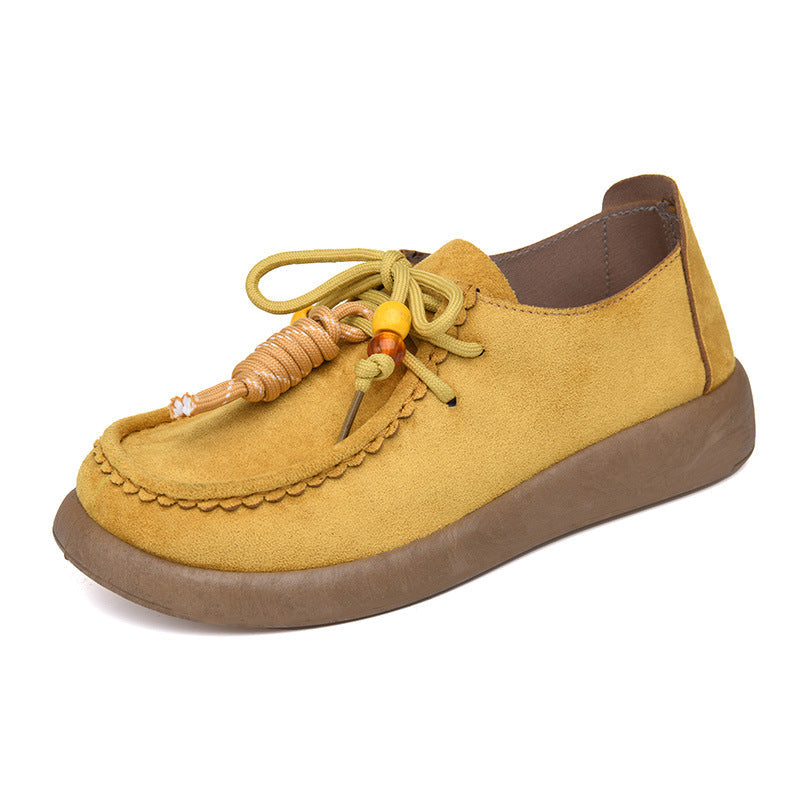 Vintage Beijing Style Women's Flats - Comfortable Low Heel Casual Shoes
