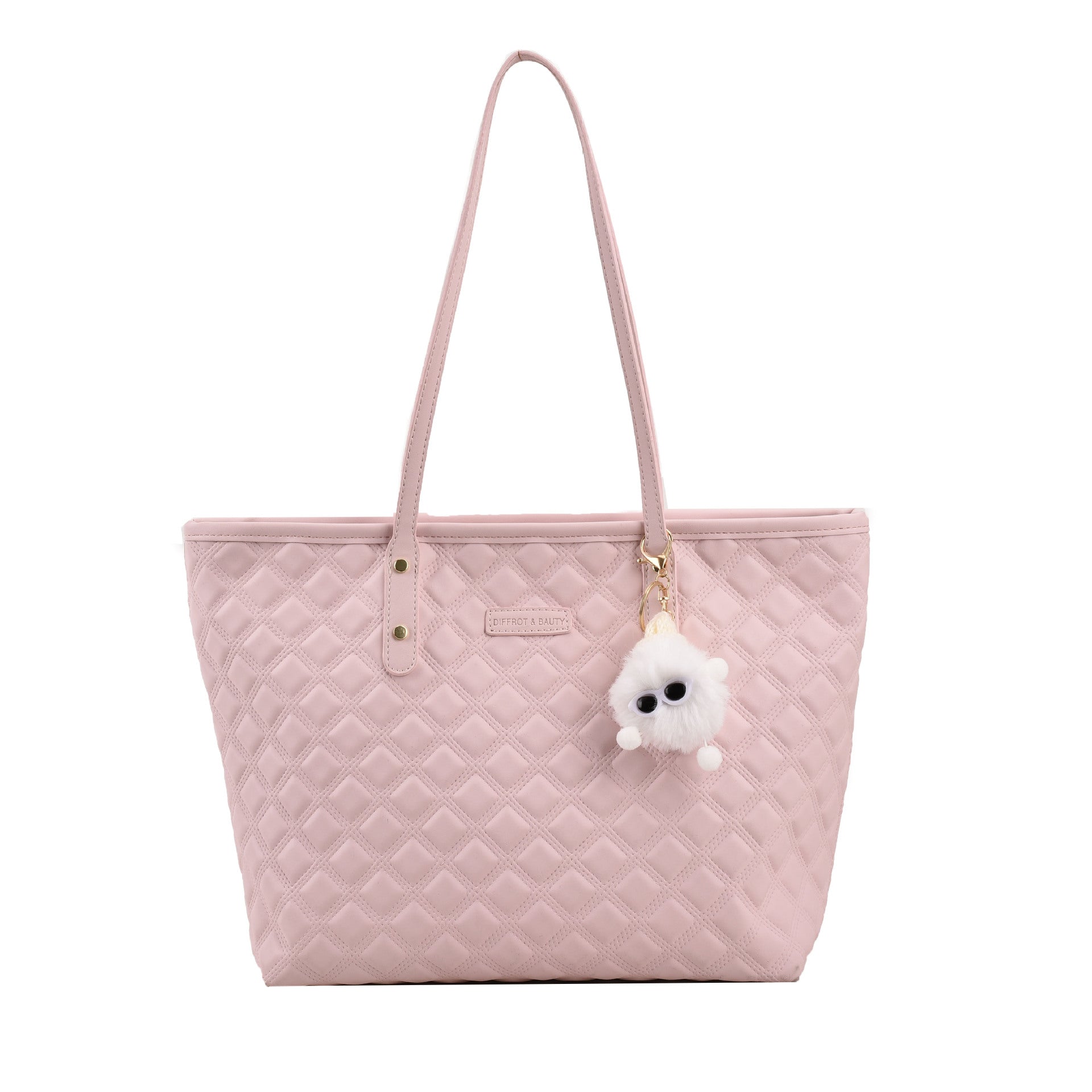 Diamond-Check Commuter Shoulder Bag - Women's PU Leather Crossbody Bag