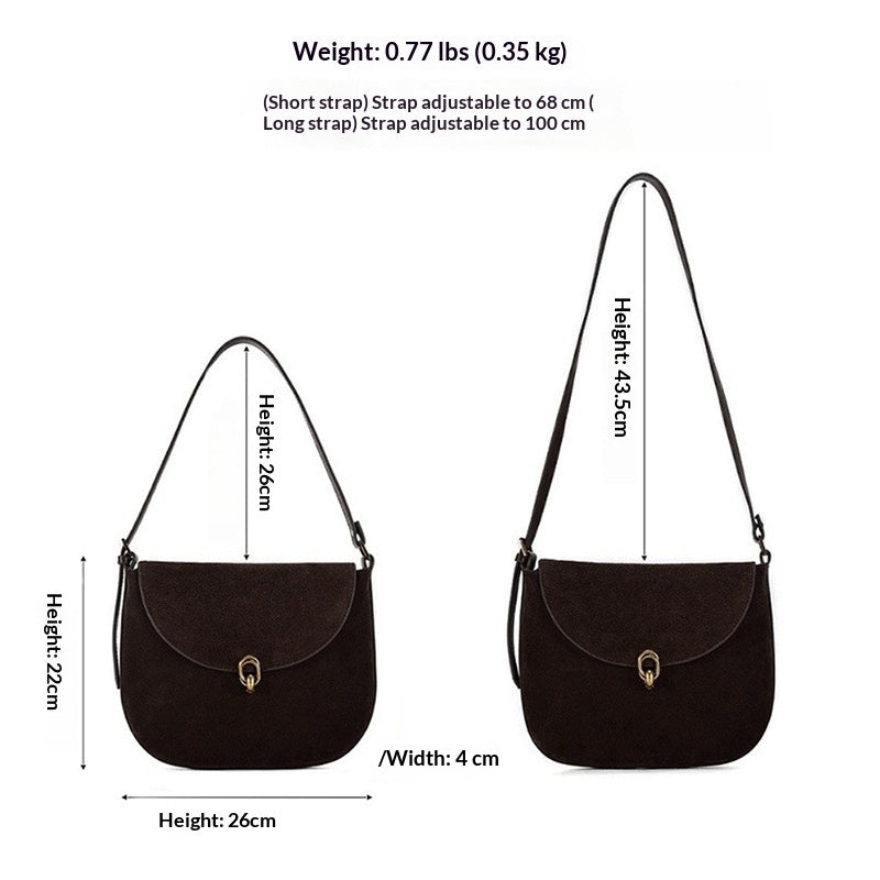 Women's Large-Capacity Genuine Leather Underarm Shoulder Bag – Streetwear Commuter Bag