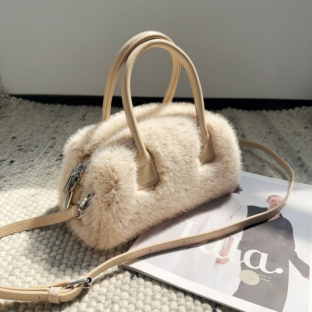 Faux Mink Fur Tote Bag