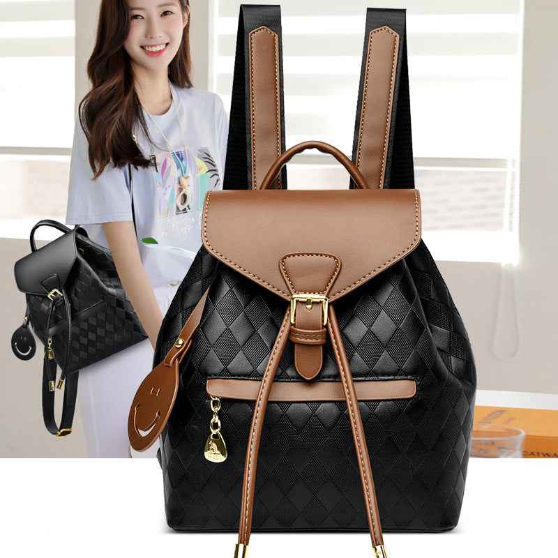 Women's Leather Backpack Casual Multifunction Shoulder School Travel Bag