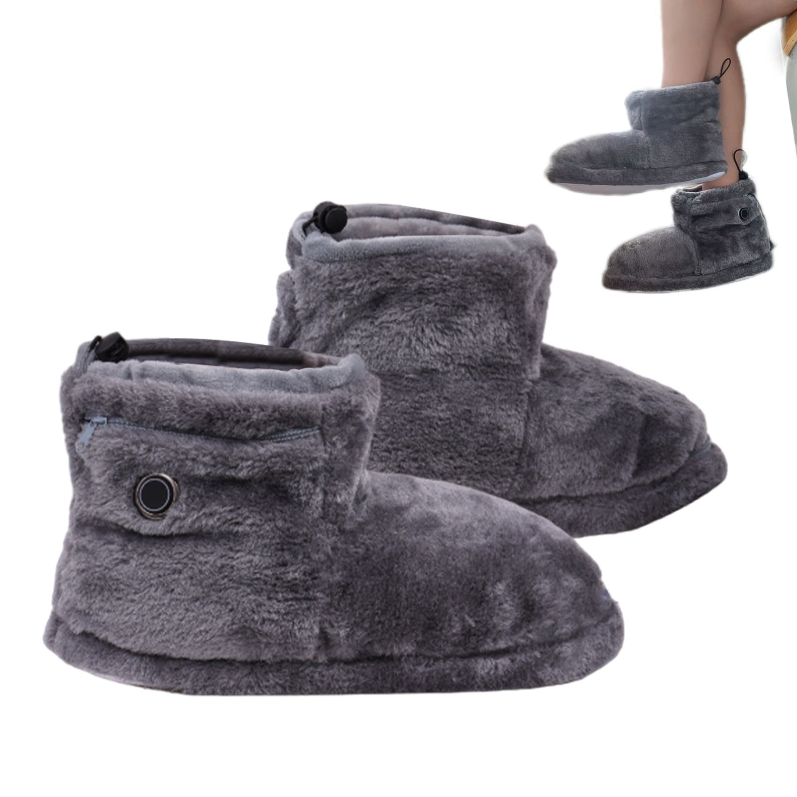 Electric Heated Warming Slippers & Booties – USB Foot Warmer Shoes for Men & Women
