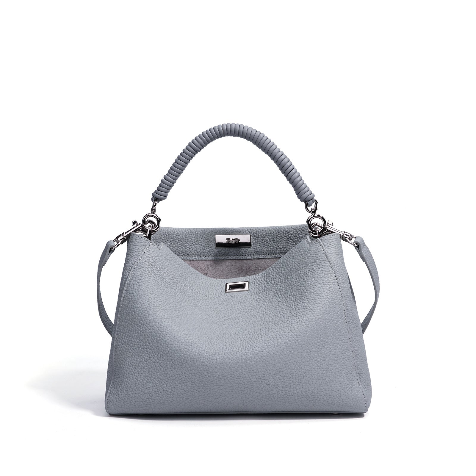 Premium Genuine Leather Crossbody Bag - Motorcycle Style Large Capacity Shoulder Bag for Women