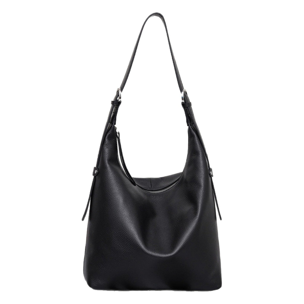 Women's Genuine Leather Bucket Crossbody Bag | Urban Minimalist Style