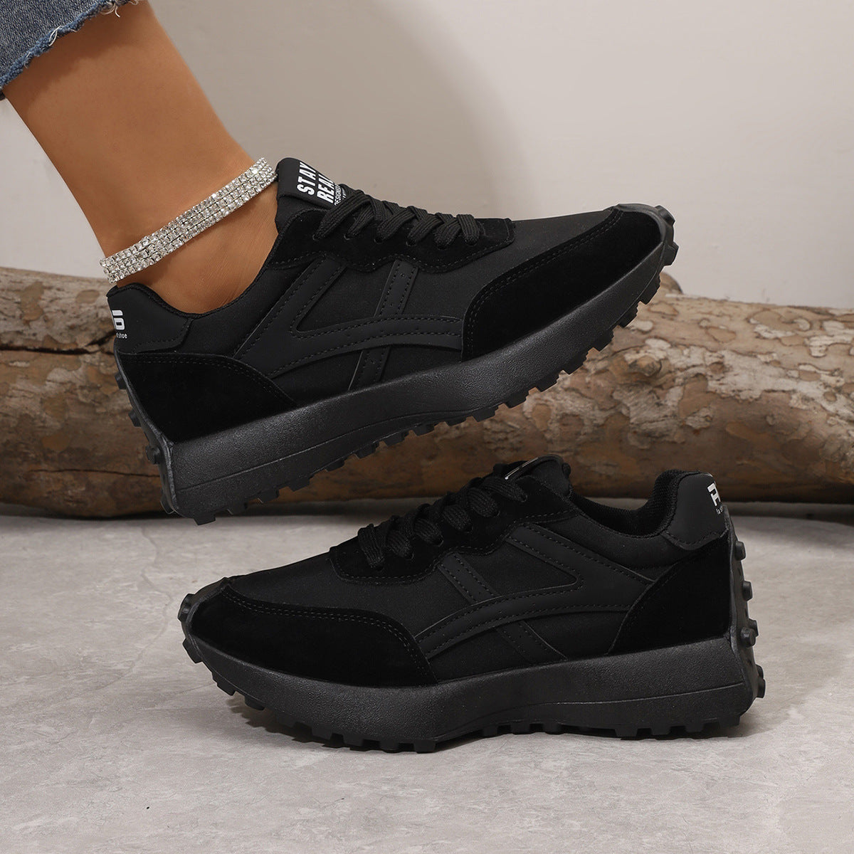 Women's Versatile Lightweight Mesh Sneakers – Breathable Flat Sole Cross-Tie Casual Shoes
