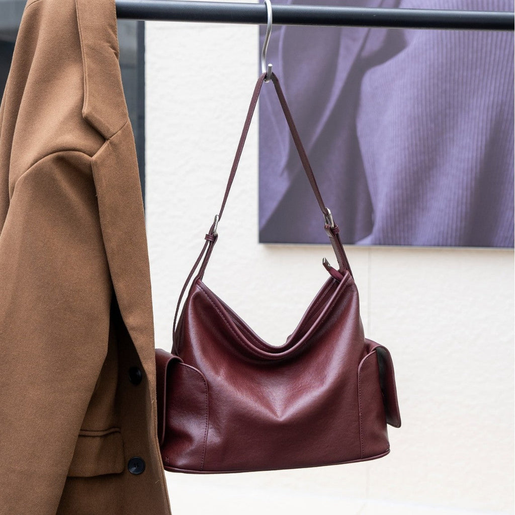 Women's Genuine Leather Tote Bag – Minimalist Commuter Shoulder Bag