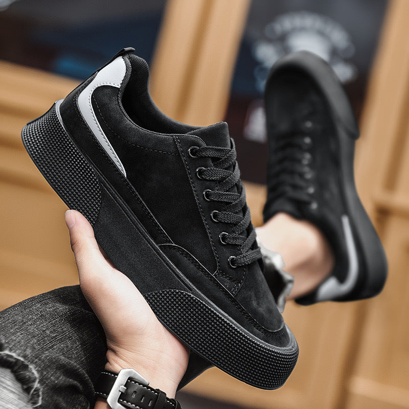 Men's Casual Canvas Sneakers - Soft Sole Color Block Shoes