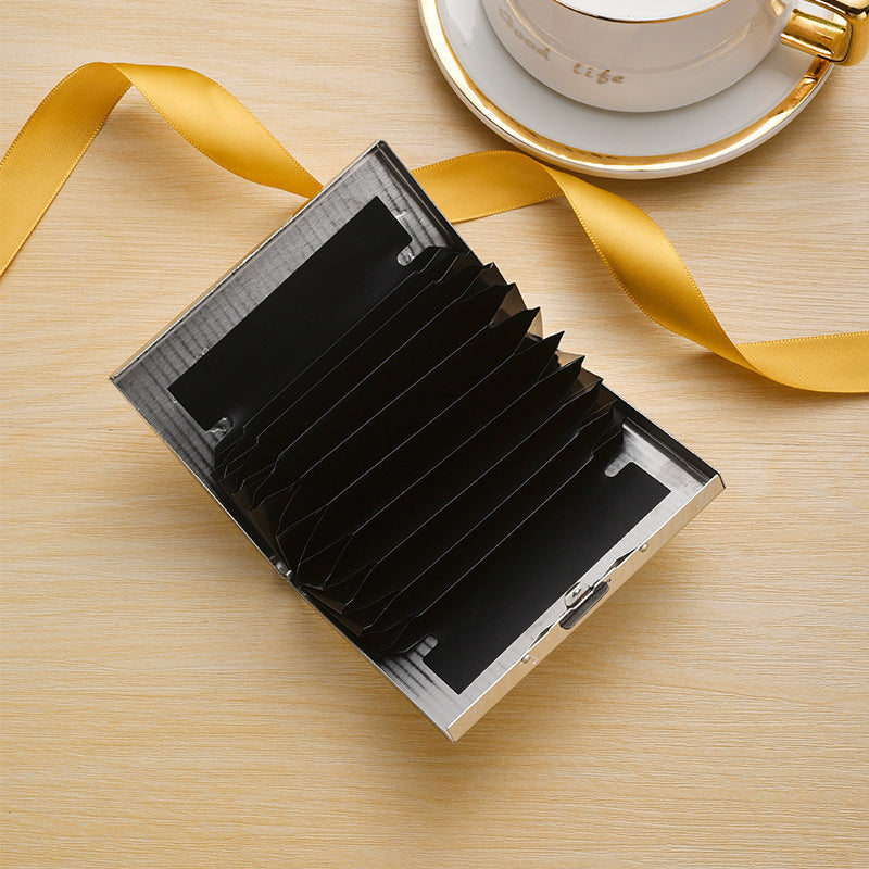 High-End Stainless Steel Cardholder With Map Engraving