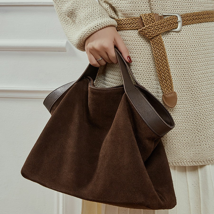 High-Capacity Genuine Leather Commuter Tote Bag