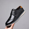 Premium Men's Business Casual Leather Shoes - Classic Lace-Up Oxford Dress Shoes