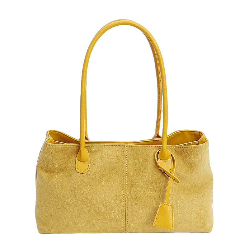 Retro Matte PU Leather Handbag – Urban Minimalist Shoulder Bag for Women