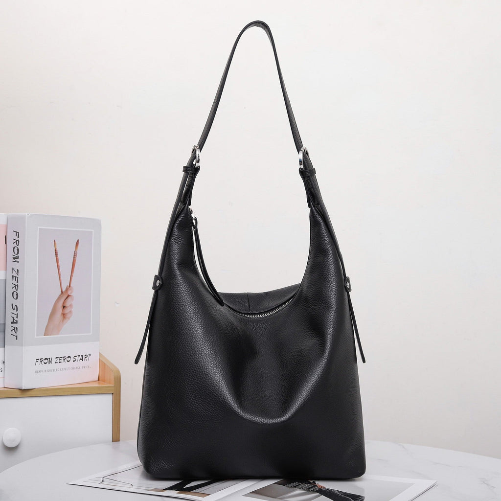 Women's Genuine Leather Bucket Crossbody Bag | Urban Minimalist Style