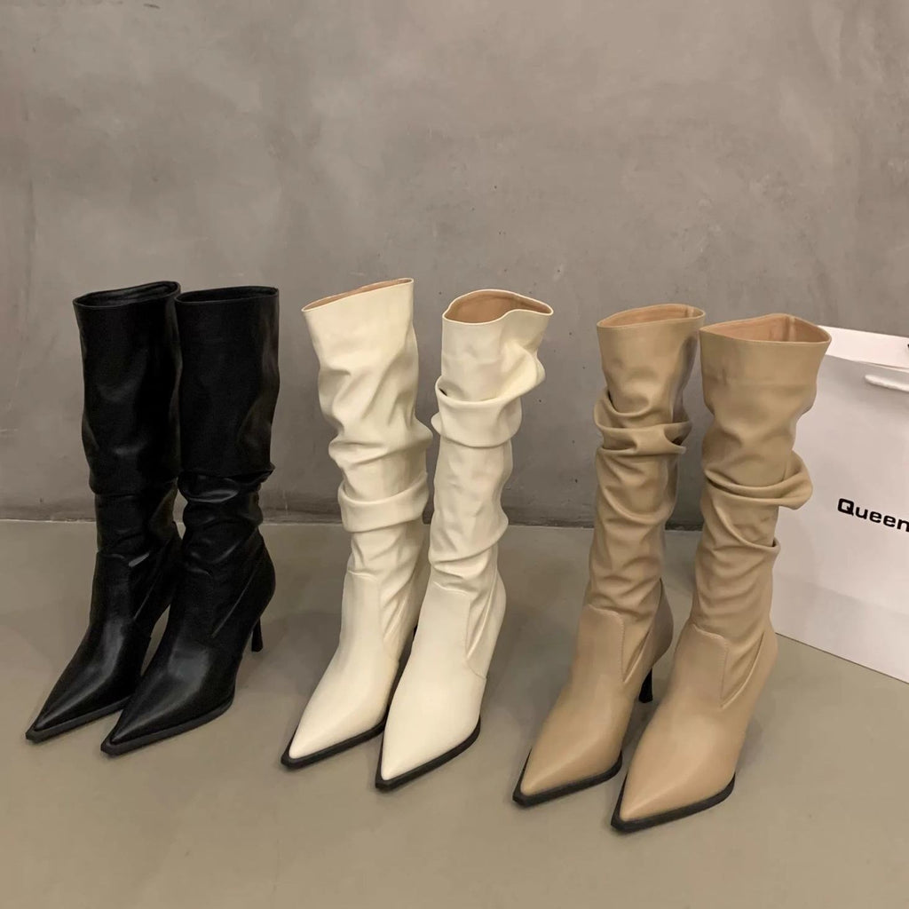 Retro Over-the-Knee Stiletto Boots
