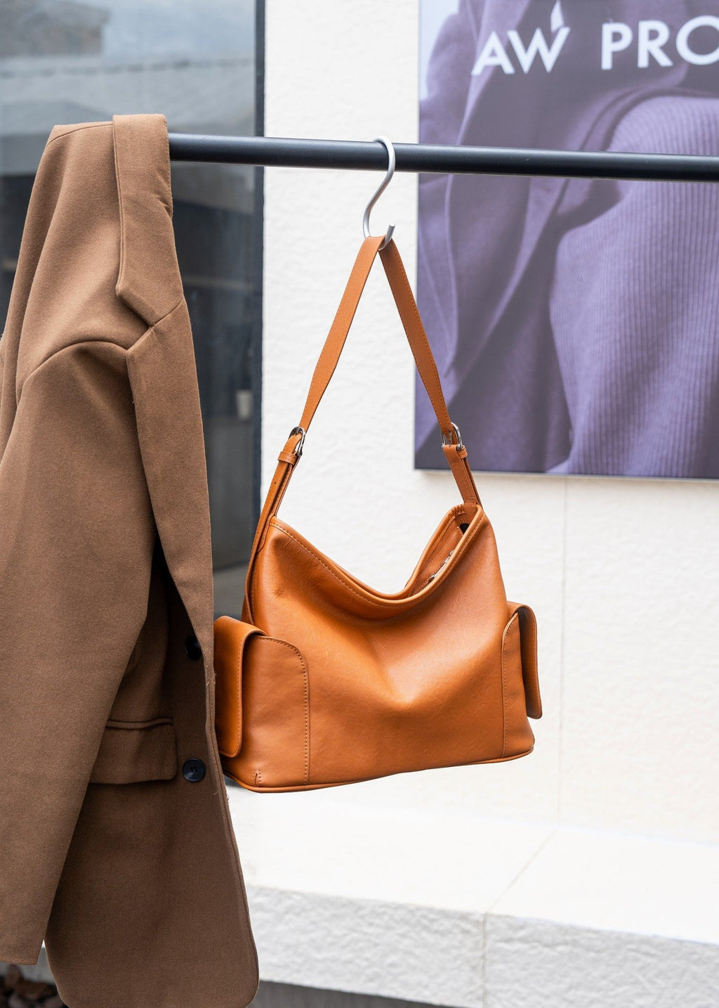 Women's Genuine Leather Tote Bag – Minimalist Commuter Shoulder Bag