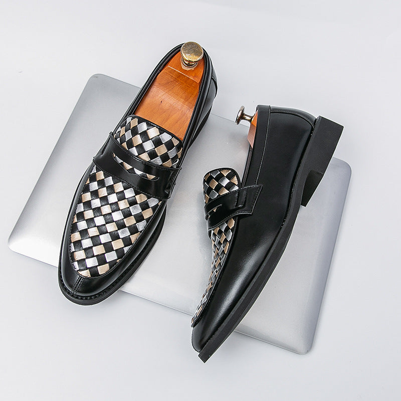 Men's Pointed-Toe Leather Dress Shoes - Business Casual Formal Footwear