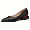 Women's Genuine Leather Low Heel Loafers & Dress Shoes | Matte Black, Patent Leather