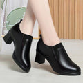 Women's Open-Toe Woven Stiletto Heels – Microfiber Leather Low Heel Shoes