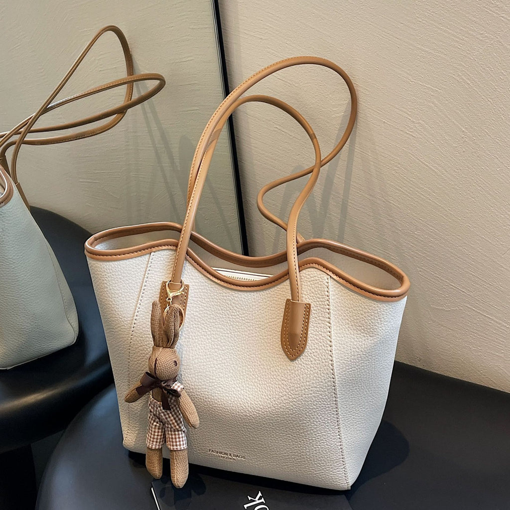 Textured Retro Minimalist Shoulder Bag